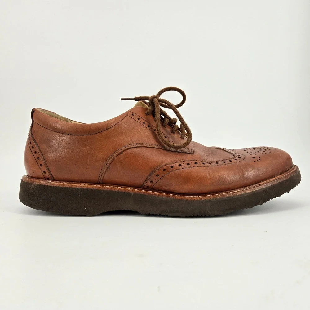 Samuel Hubbard The Tipping Point Wingtip Oxfords Brown Leather Comfort‎ 10M